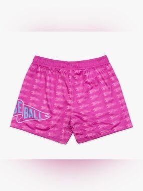 Magenta Kids Athletic Shorts with BAS Graphic